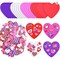 20 colorful foam hearts and 300 self-adhesive heart foam stickers for Valentine's Day DIY craft supplies.